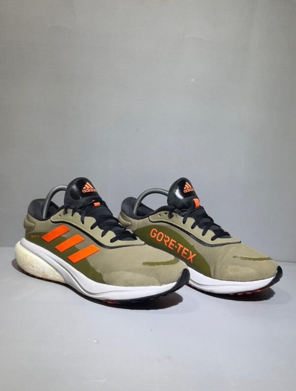 Original Adidas Supernova GORE-TEX Orbit Green Impact Orange Branded Running Comfortable Shoes