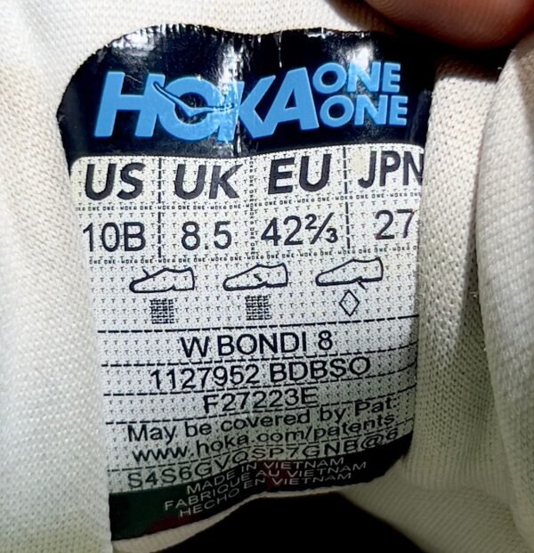 Original Hoka One One Bondi 8 Lightweight Branded Running Shoes