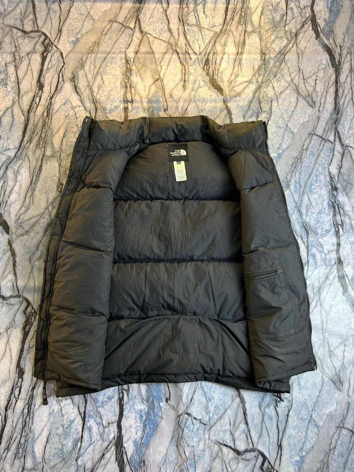 ORIGINAL THE NORTH FACE 700 FILL POWER BRANDED FEATHER SLEEVELESS JACKET