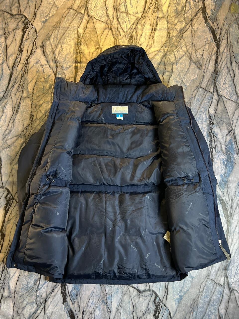 ORIGINAL COLUMBIA COTTON UPPER PARACHUTE MIX LIGHTWEIGHT BRANDED PUFFER JACKET