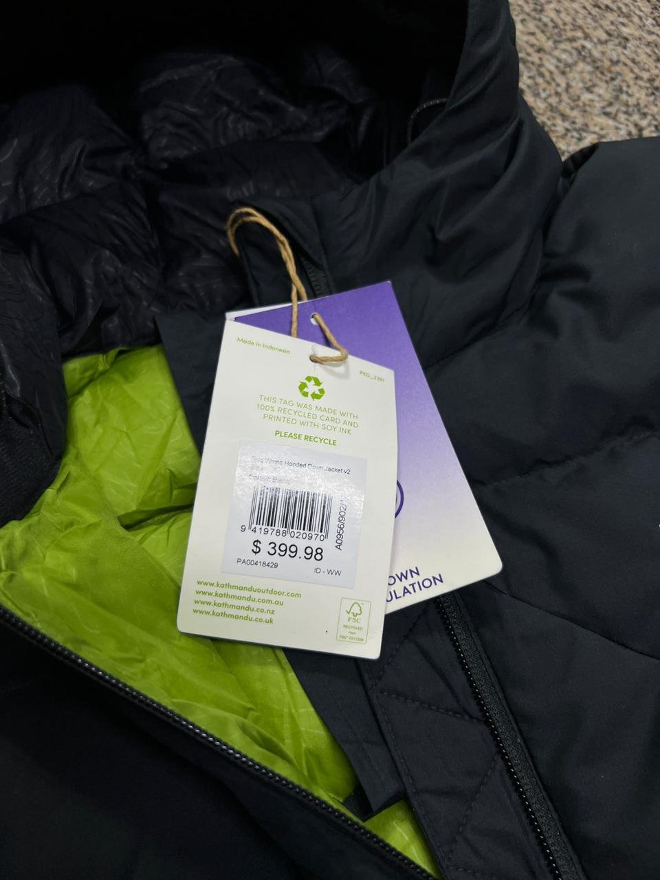 BRAND NEW ORIGINAL KATHMANDU LIGHTWEIGHT PUFFER JACKET